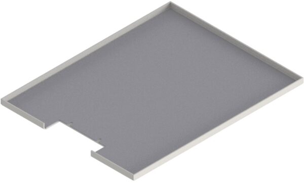 Produktbild UBK 401 125  -  Deckel für Bürstenauslass zu UBK 400 mit Kante geschlossen aus ALU 2.5mm, 12mm Vertiefung
